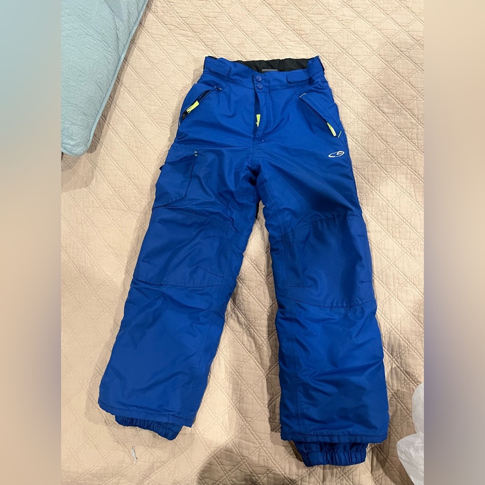 Kids ski pants, gently used, one family, no smoking, no cats.